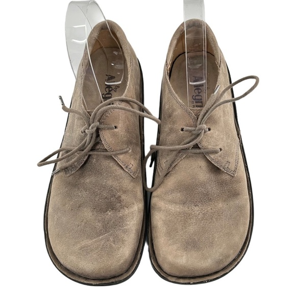 Alegria womens flats size 39 brown nubuck lace up orthopedic nursing - Picture 2 of 11